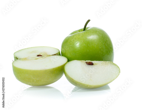Green apple, isolated on white background