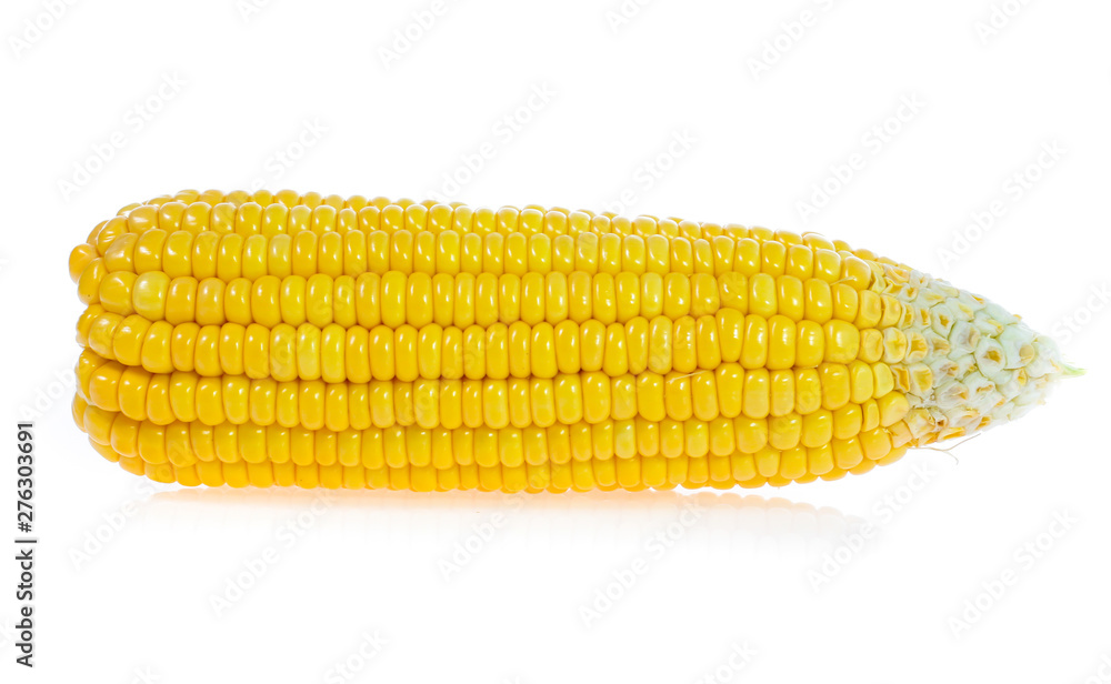 Corn on white background