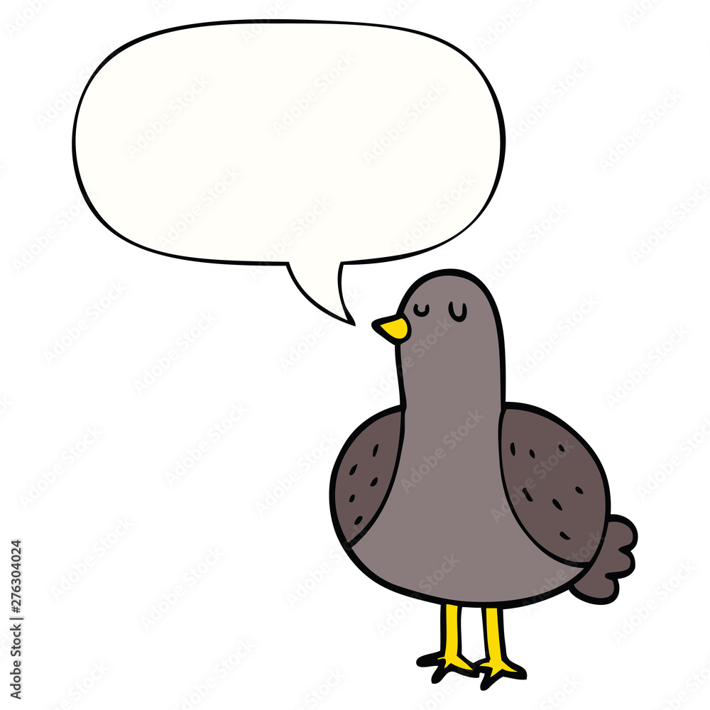 cartoon bird and speech bubble cartoon bird and speech bubble