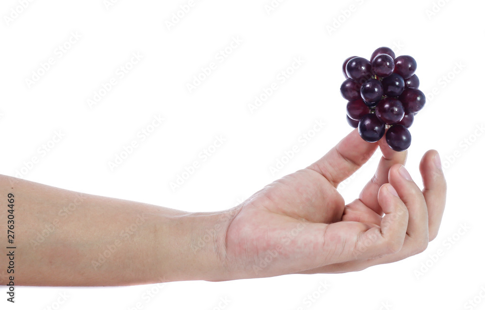 red grapes isolated on white red grapes isolated on white