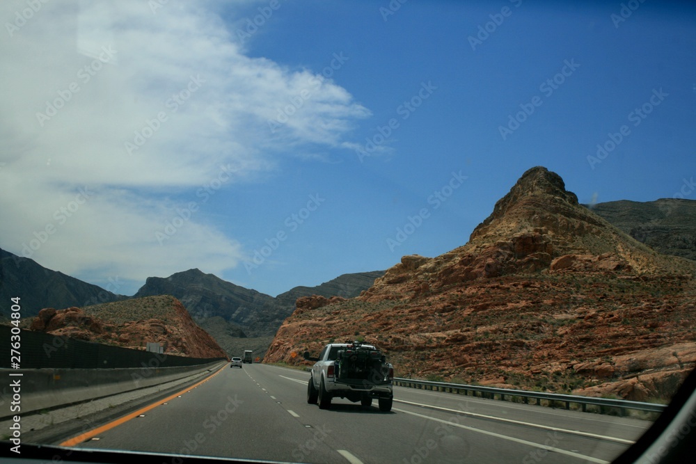 USA. Grey mountains Nevada and desert plant USA. Grey mountains Nevada and desert plant