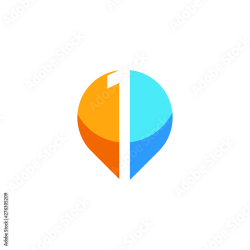 Free Download Number 1 First One Geometric Logo Vector  - GFXLoad
