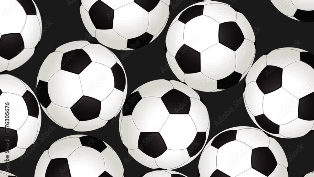 Football / Soccer Balls On Background. Ideal For Your Sport Related Projects. 4K, 60fps Football / Soccer Balls On Background. Ideal For Your Sport Related Projects. 4K, 60fps