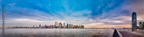 Manhattan Skyline as seen from Jersey City  New York  United States of America.