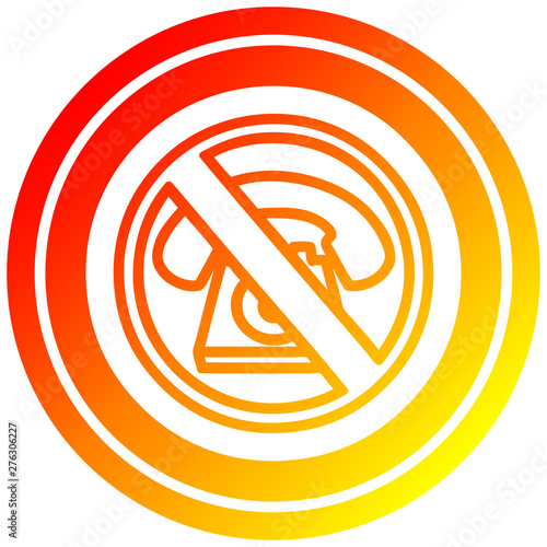 no hot calling circular in hot gradient spectrum