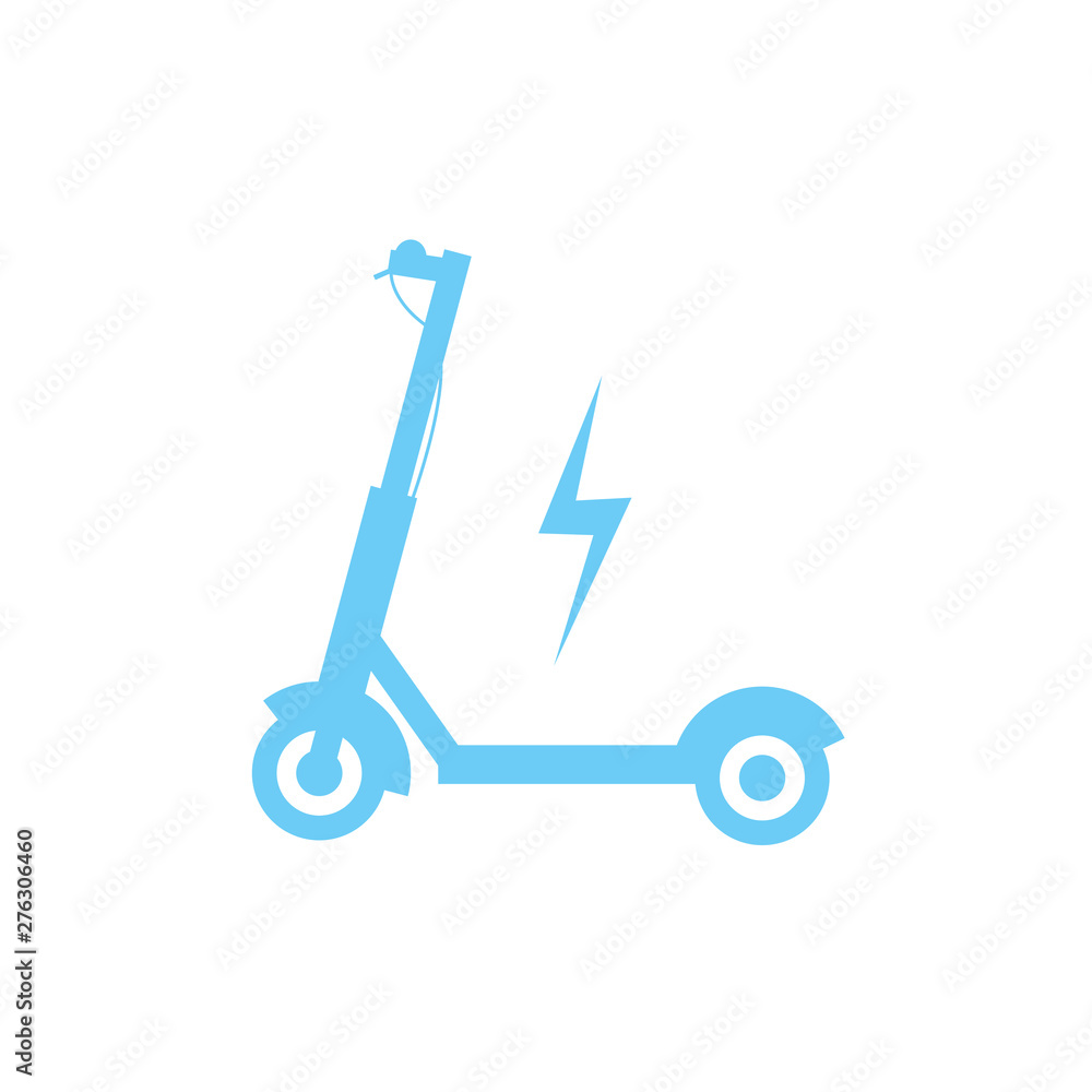 Electric kick scooter. Vector icon. Electric kick scooter. Vector icon.