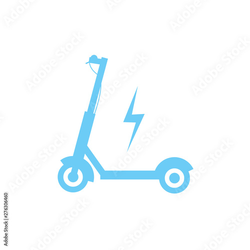 Electric kick scooter. Vector icon.