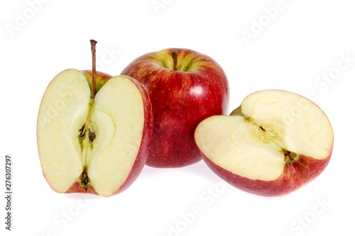 red apples Isolated on a white background.