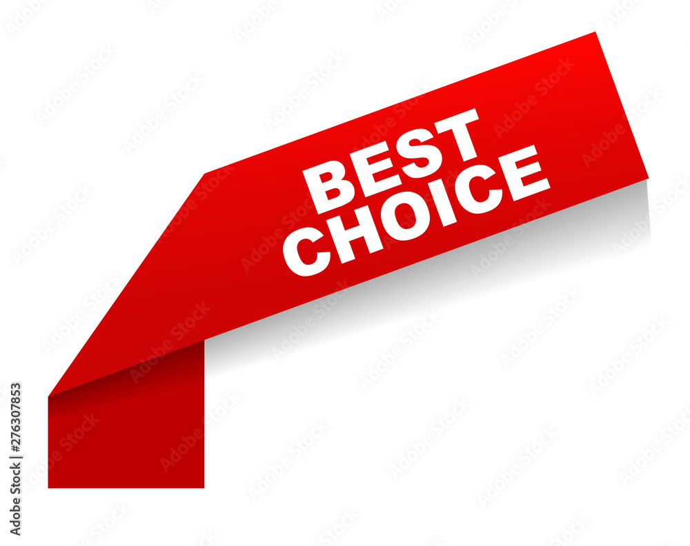 red vector banner best choice
