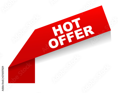 red vector banner hot offer