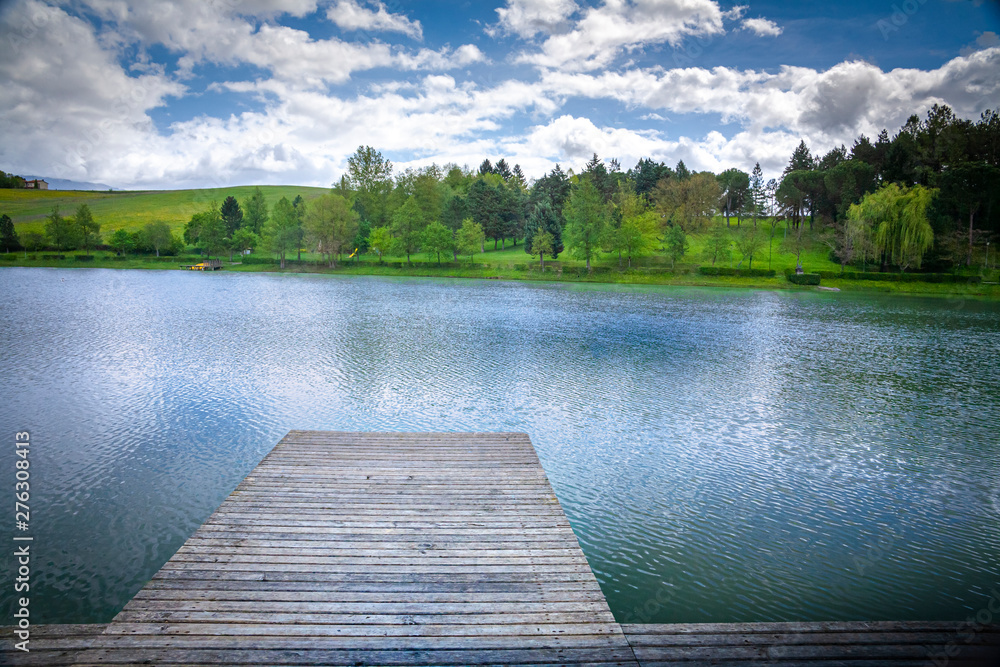 country lake skyline, Vicchio, Tuscany country lake skyline, Vicchio, Tuscany