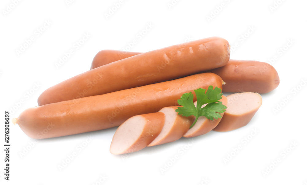 Frankfurter sausage isolated on white background Frankfurter sausage isolated on white background