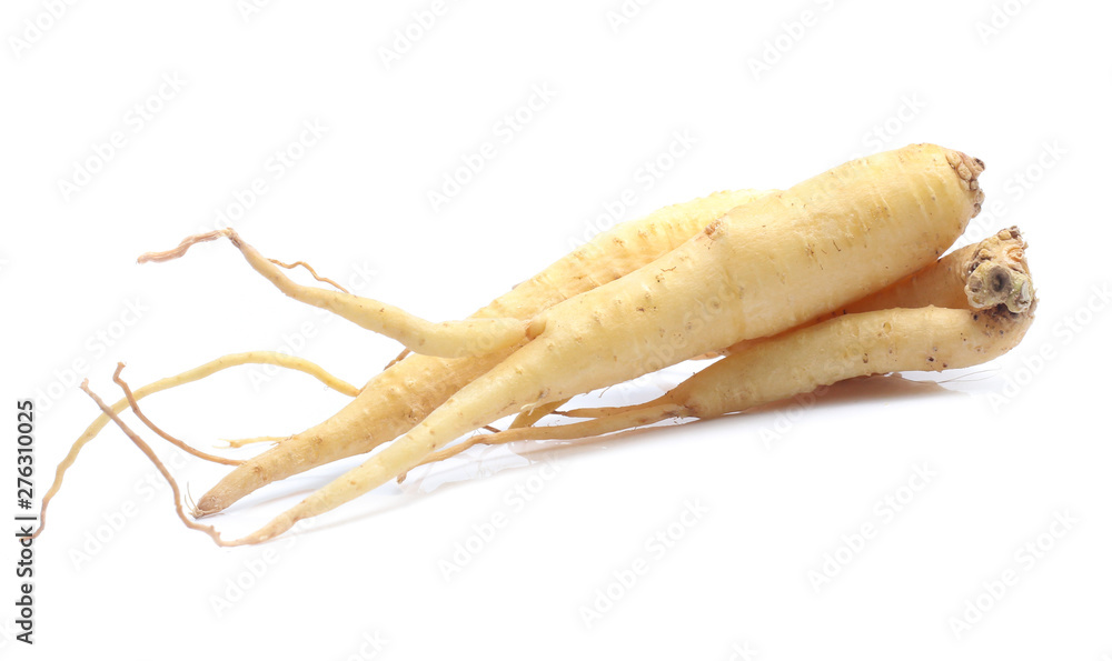 Ginseng isolated on the white background Ginseng isolated on the white background
