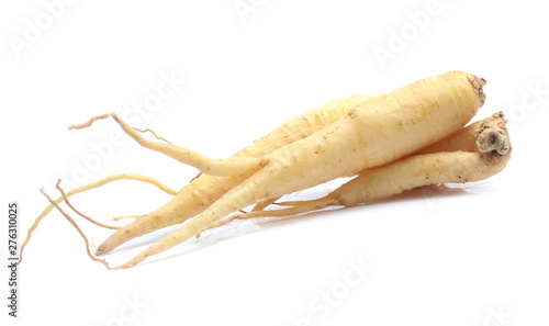 Ginseng isolated on the white background photo