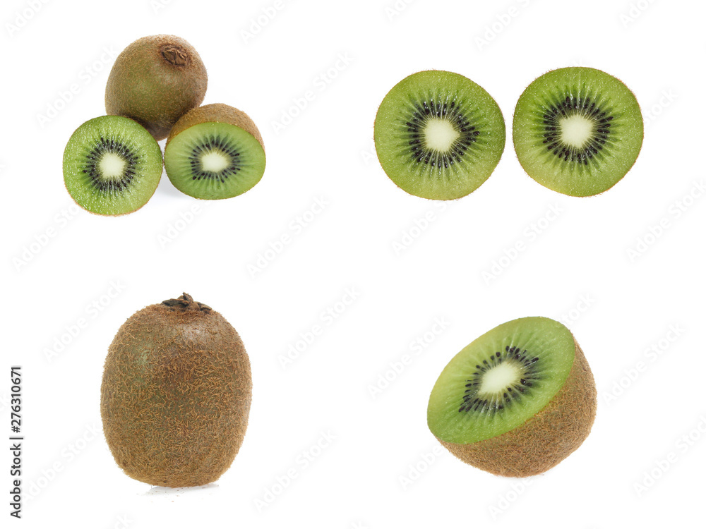 Fototapeta premium set of kiwi isolated on white background