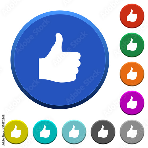 Thumbs up beveled buttons