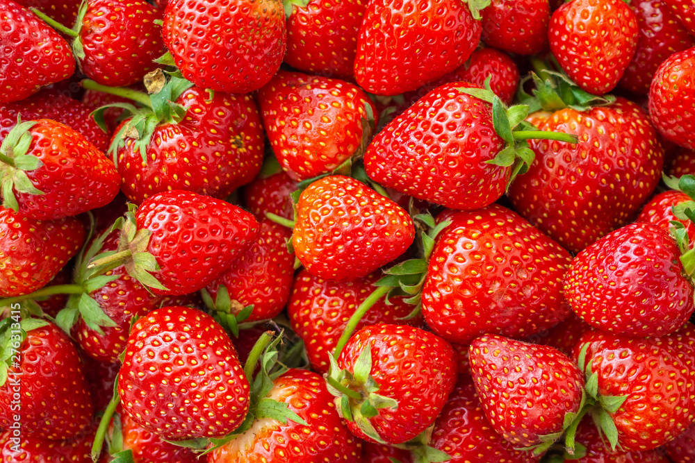 Fresh organic Strawberry fruit background Top view closeup Fresh organic Strawberry fruit background Top view closeup
