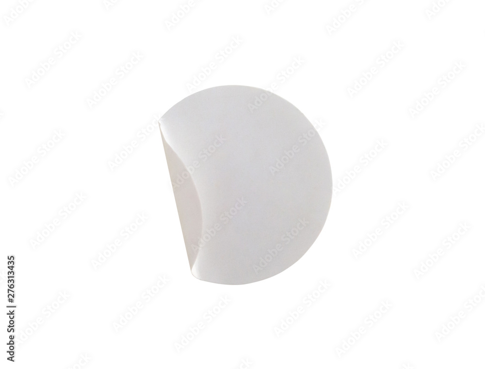 Blank white circle paper sticker label isolated on white background with clipping path Blank white circle paper sticker label isolated on white background with clipping path