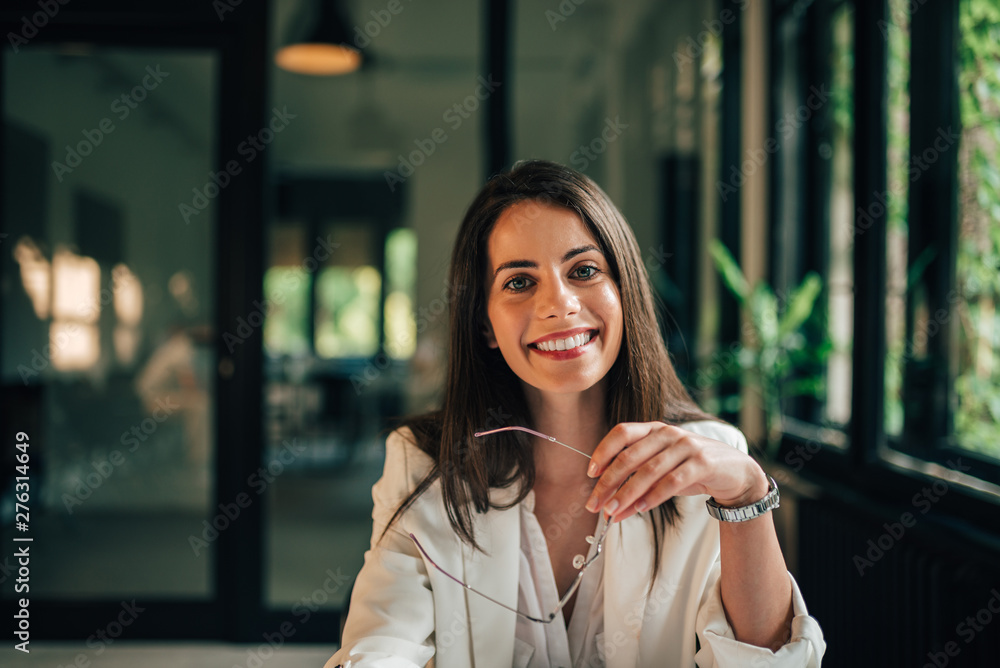 Portrait of successful young female entrepreneur. Portrait of successful young female entrepreneur.