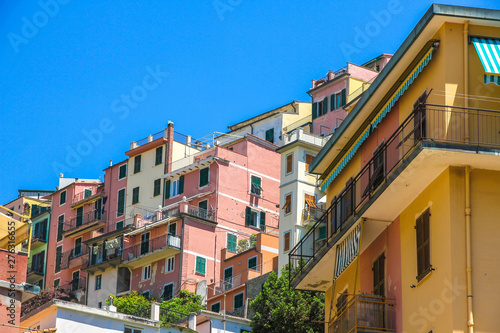 View over the colourful houses of Cinque Terre