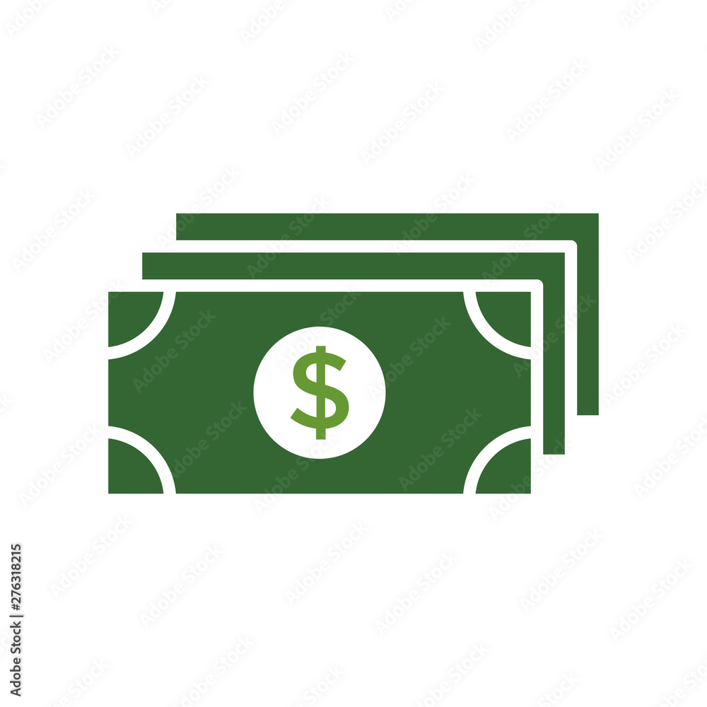 Money Icon in trendy flat style isolated on white background Money Icon in trendy flat style isolated on white background