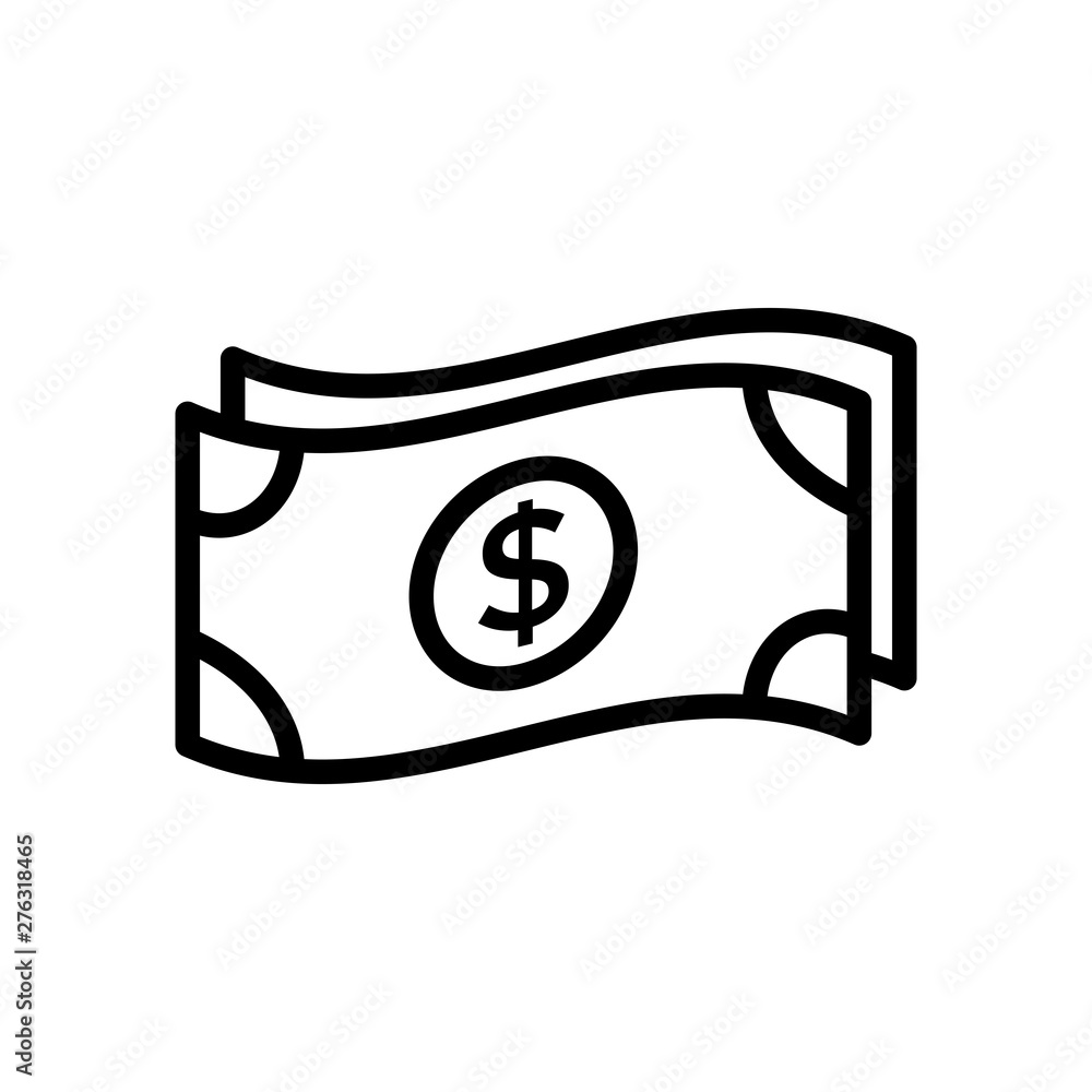 Money Icon in trendy flat style isolated on white background Money Icon in trendy flat style isolated on white background