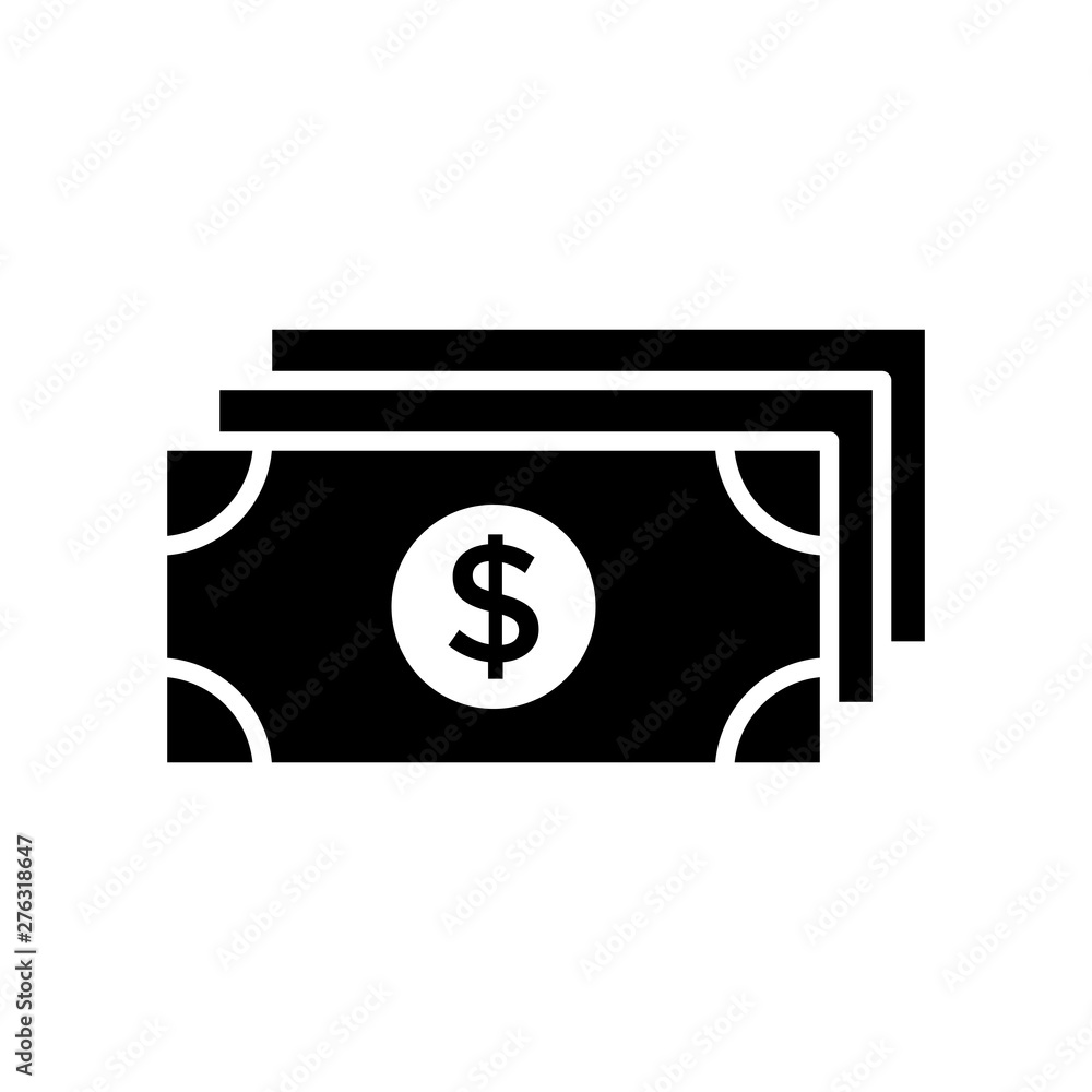 Money Icon in trendy flat style isolated on white background Money Icon in trendy flat style isolated on white background