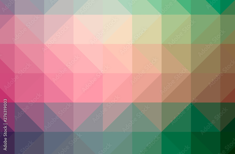 Illustration of abstract Green, Pink, Red horizontal low poly background. Beautiful polygon design pattern. Illustration of abstract Green, Pink, Red horizontal low poly background. Beautiful polygon design pattern.
