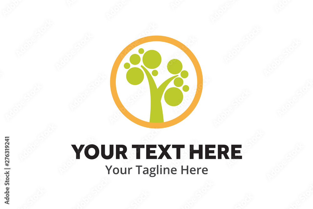 unique tree simple logo creative design in flat style with color . tree nature logo creative design for identity and community unique tree simple logo creative design in flat style with color . tree nature logo creative design for identity and community