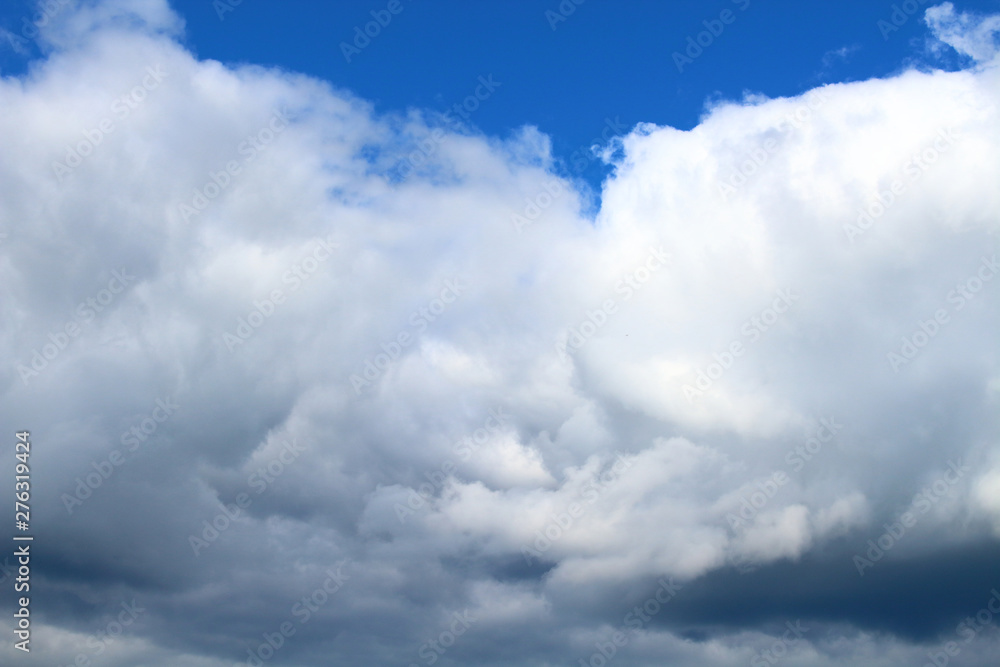 Fototapeta premium Large thunderclouds. Close-up. Background. Landscape.