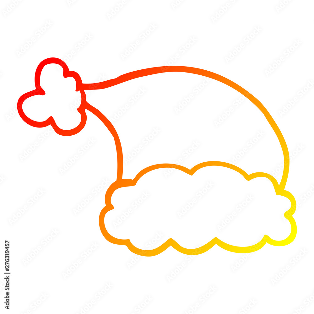 warm gradient line drawing cartoon elf hat warm gradient line drawing cartoon elf hat