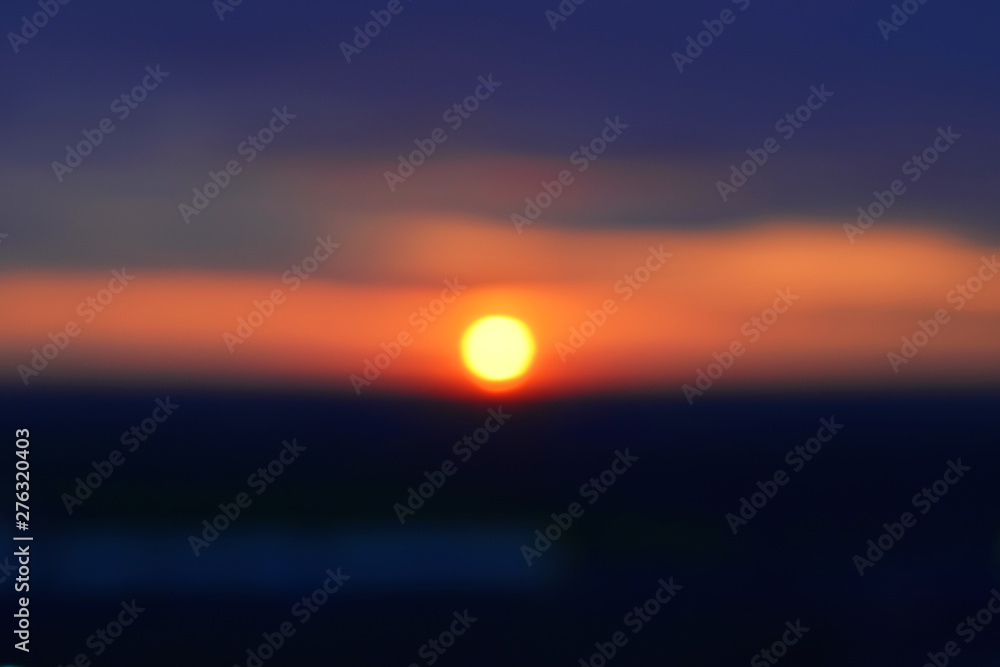 The beautiful blur sunset background