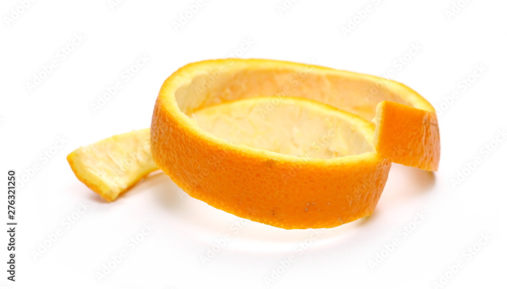 Orange peel isolated on white background Orange peel isolated on white background