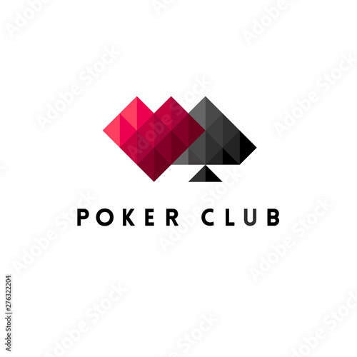 Vector logo design template. Abstract icon for poker game.