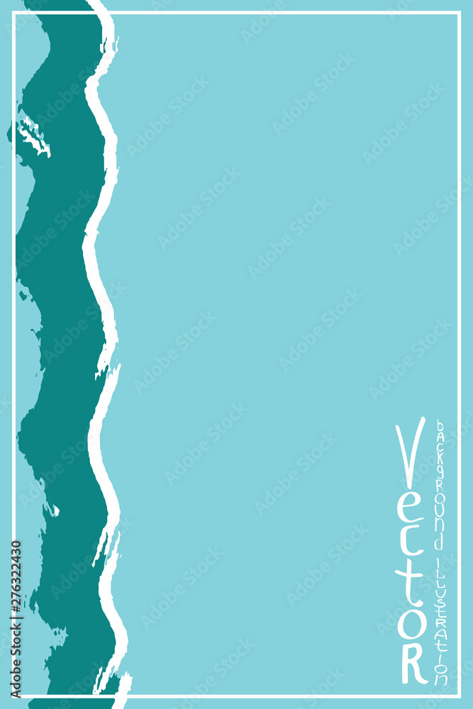 Brushstrokes of turquoise paint with a dry brush. Template for cover, flyer, poster. Grunge stains vector abstraction. Brushstrokes of turquoise paint with a dry brush. Template for cover, flyer, poster. Grunge stains vector abstraction.