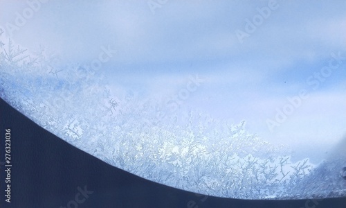 Ice crystallisation on plane window