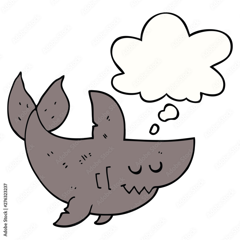cartoon shark and thought bubble cartoon shark and thought bubble