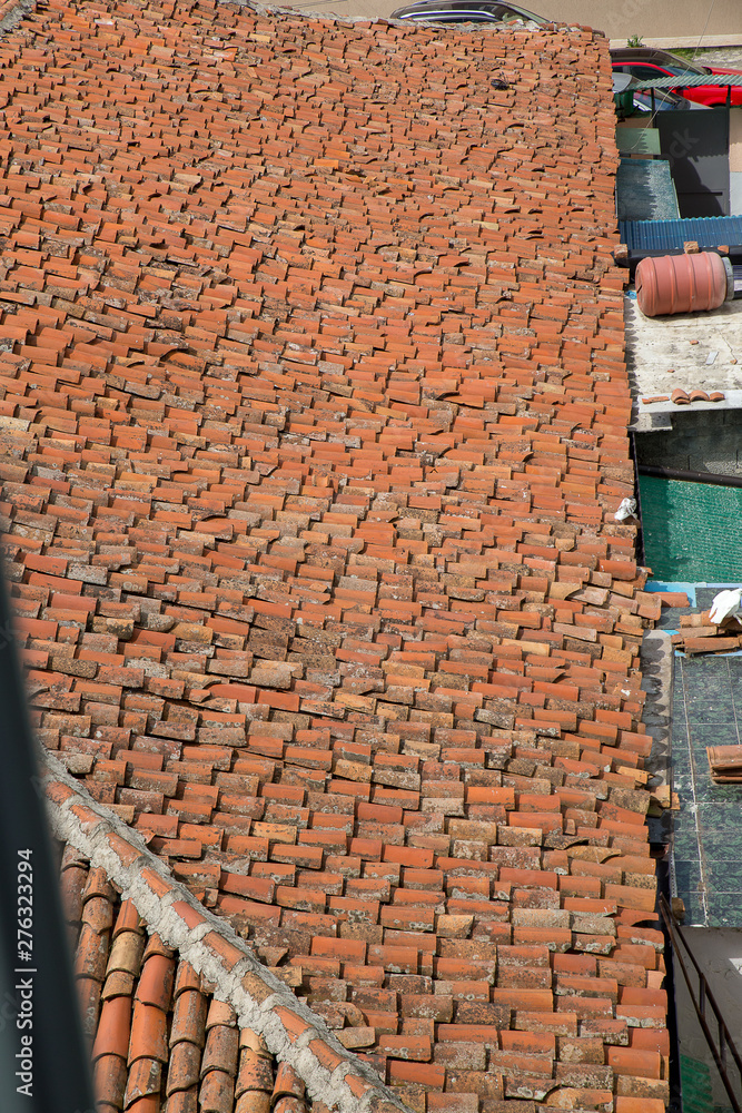 Fotografie Altes rotes Dachziegel