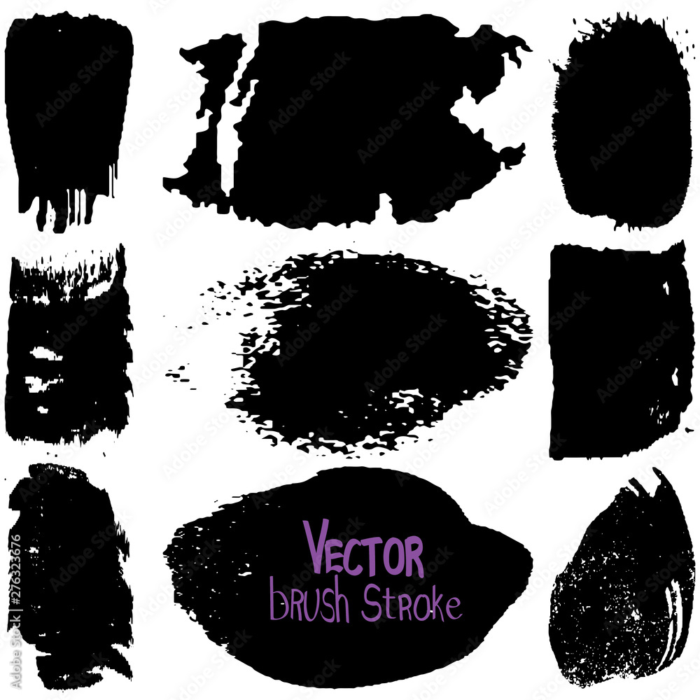 Paint strokes with a dry brush on a white background. Vector grunge texture with space for text. Dirty spots isolated. Paint strokes with a dry brush on a white background. Vector grunge texture with space for text. Dirty spots isolated.