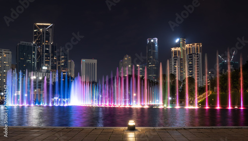 Light Show at KLCC at Night - Kuala Lumpur/Malaysia