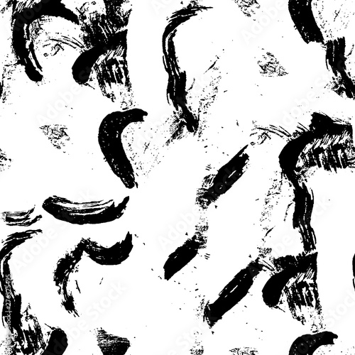 Black and white grunge texture. Monochrome gloomy background. The dirty spot is abstract. Spilled ink. Chaotic futuristic surface.