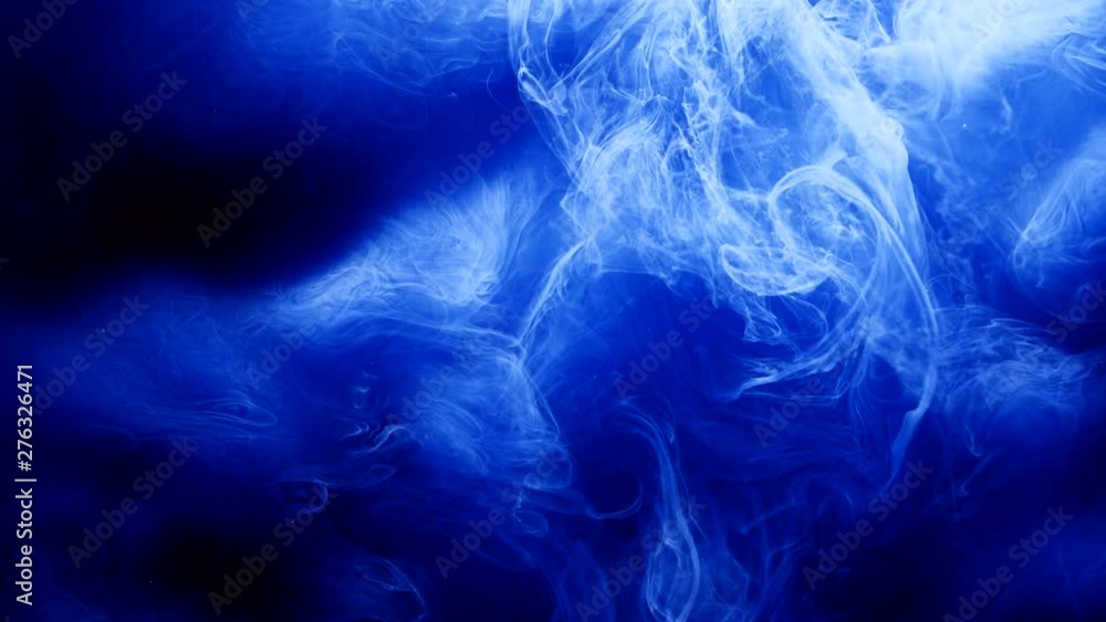 Ink swirling. Flowing blue paints. Spreading clouds of smoke animation effect. Ink swirling. Flowing blue paints. Spreading clouds of smoke animation effect.