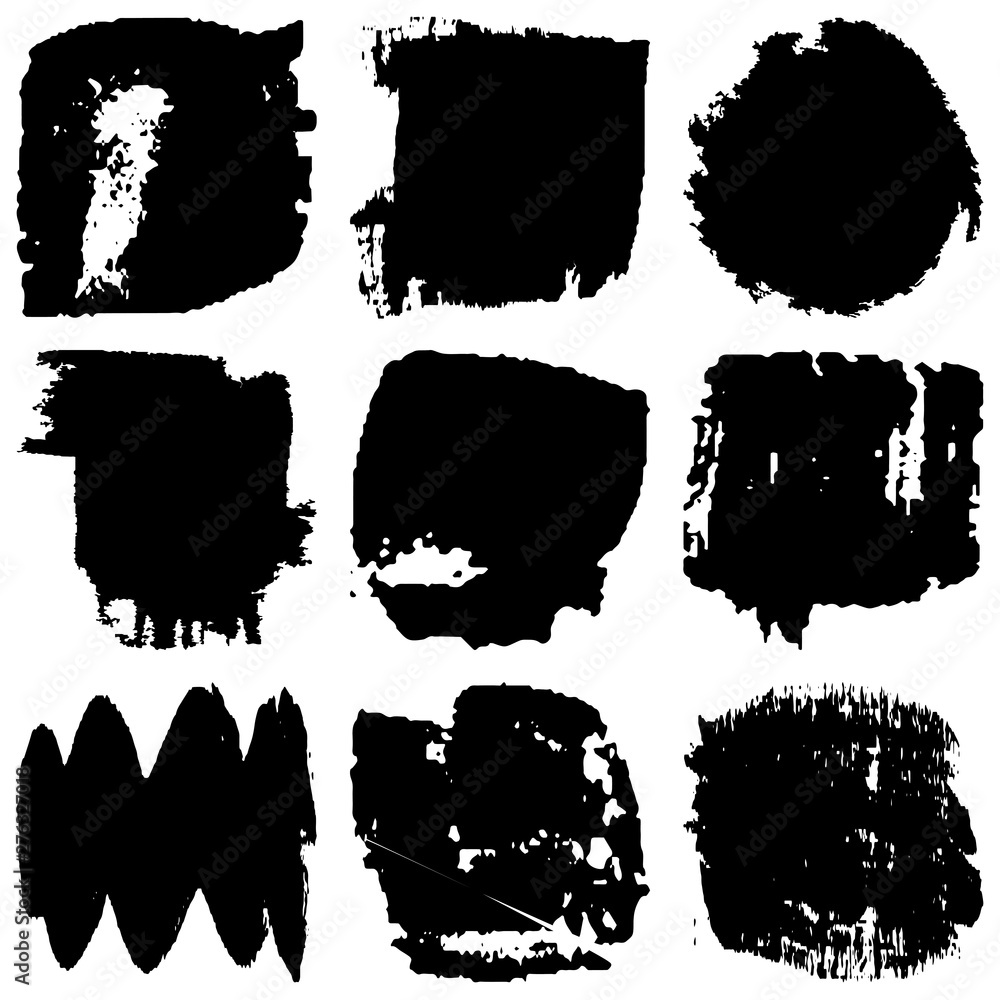 Grunge brush vector. Abstract black spots on white background. Grunge brush vector. Abstract black spots on white background.