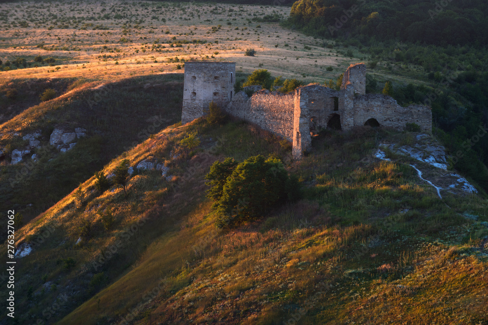 Ruins of Herburt's Castle in Kudryntsi, Ukraine
