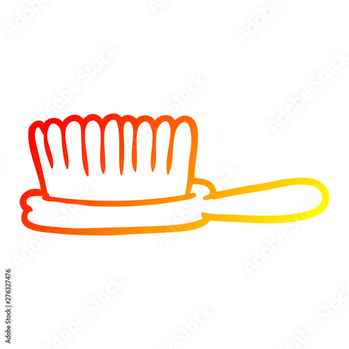 warm gradient line drawing hairbrush