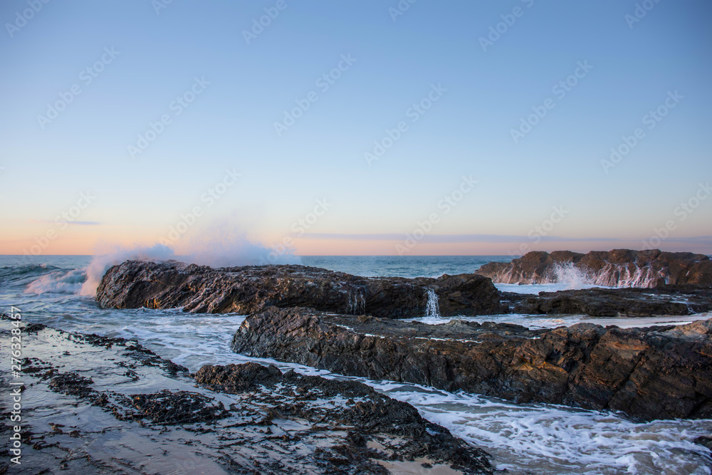 Soft Sunset at Currumbin Rocks, Queensland, Australia Soft Sunset at Currumbin Rocks, Queensland, Australia