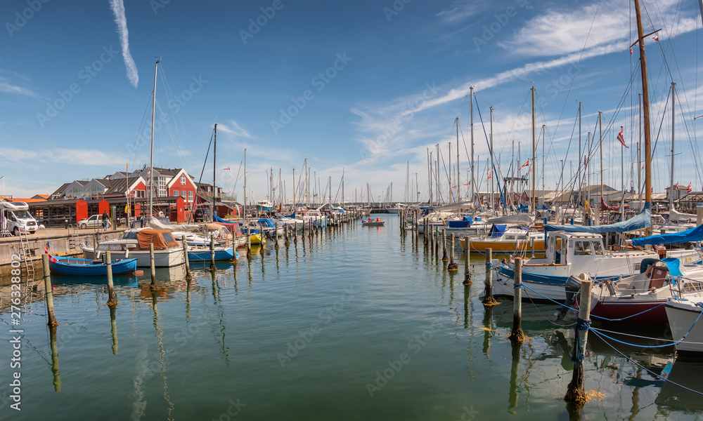 Harbor marina in Juelsminde for small boats, Jutland Denmark