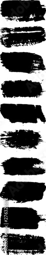 Grunge brush vector. Abstract black spots on white background. Templates  blanks for printing.