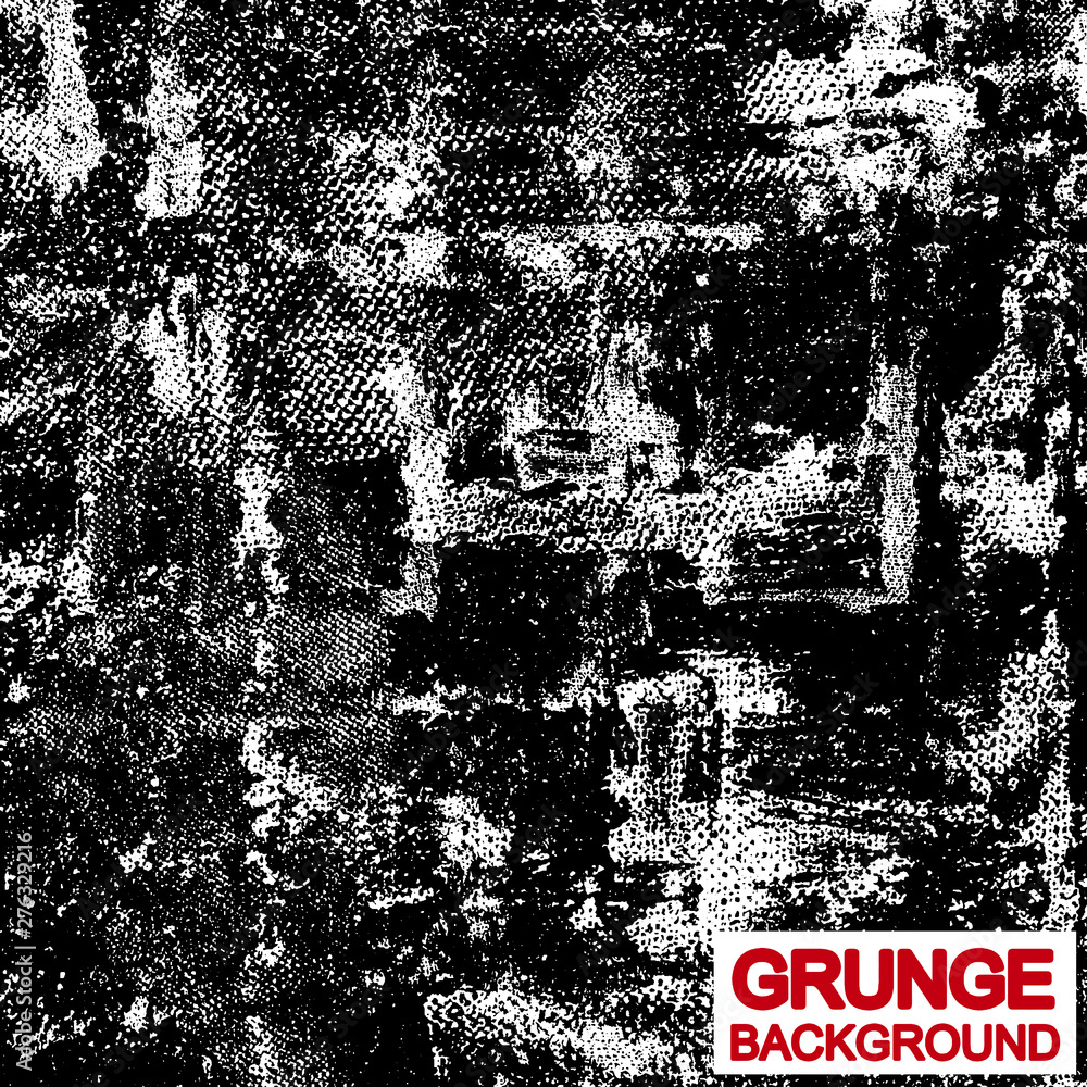 Grunge is black and white. Abstract dark background of the old surface. Vector pattern of cracks. Worn wall texture. Grunge is black and white. Abstract dark background of the old surface. Vector pattern of cracks. Worn wall texture.