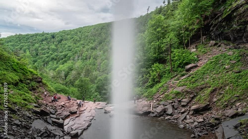 Kaaterskill Falls, New York State, Timelapse Video Behind the Waterfall photo